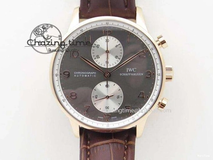 MIROTIME 0112 TimelessDesign Portuguese IW358304 ZF 1:1 Best Edition SS Blue Dial on Leather Strap A 7078